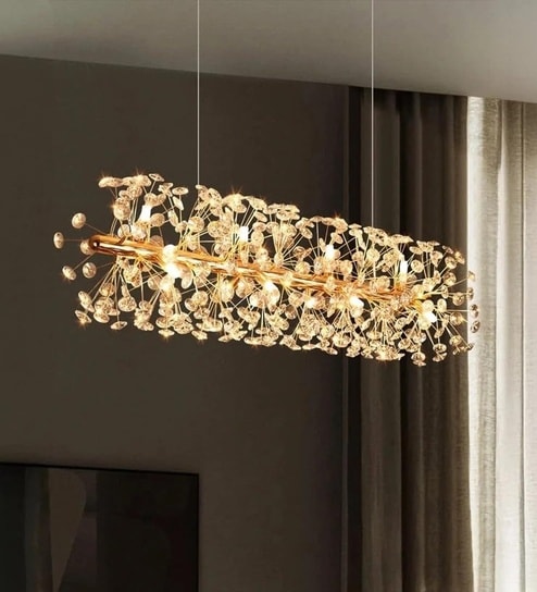 Versailles Gold Crystal Chandelier Pendant Light for Living Room