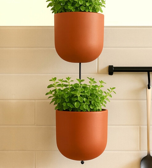 Set Of 2 Red Terracotta Plant Pot