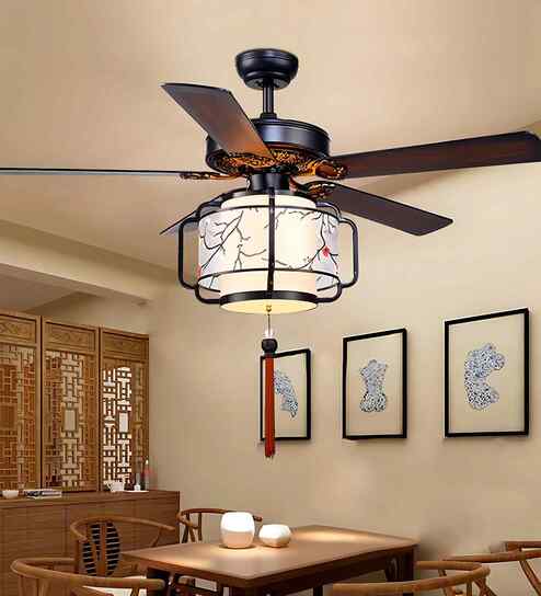 Veya Smart Fan Brown Metal + Glass , Google & Alexa Remote & App Control
