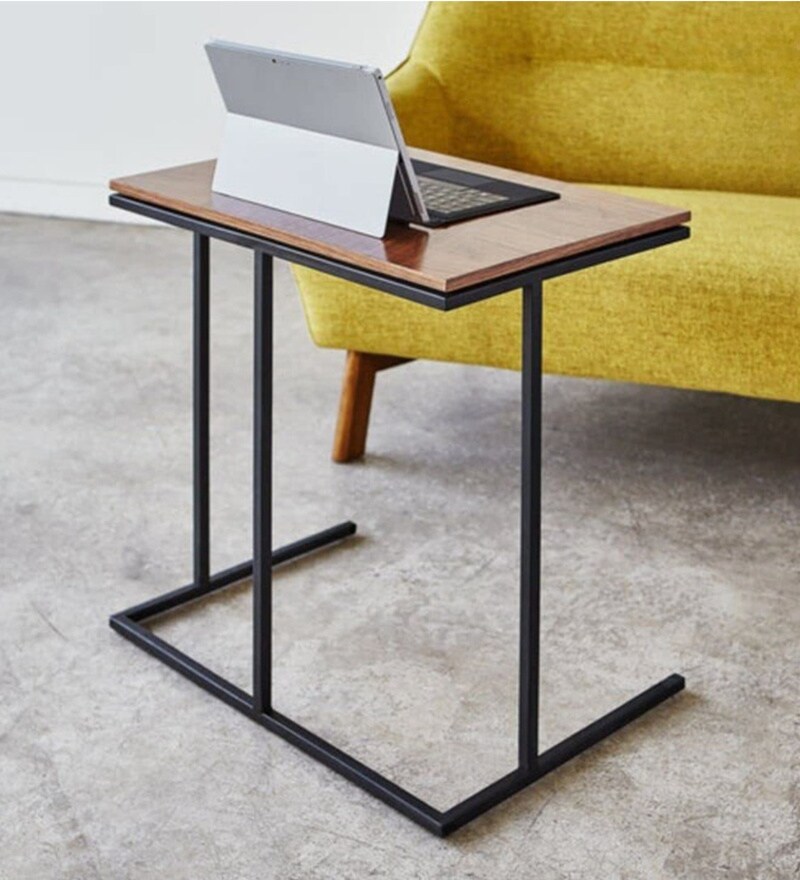 Buy Vento Metal CShape End Table in Brown & Black Finish by Ventuos