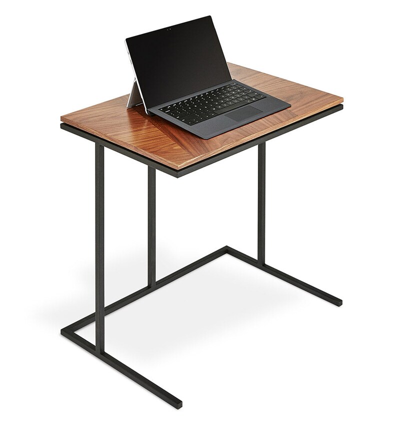 Buy Vento Metal CShape End Table in Brown & Black Finish by Ventuos