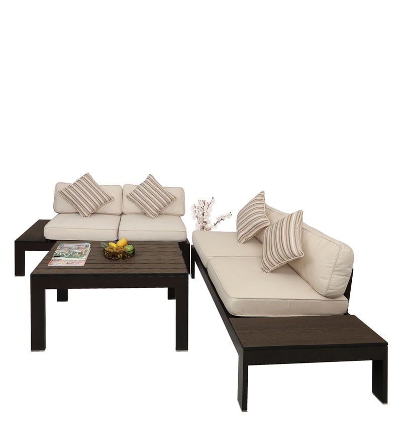 Buy Venus Outdoor Sofa Set in Brown Colour by Ventura Online Table and Chair Sets Table and