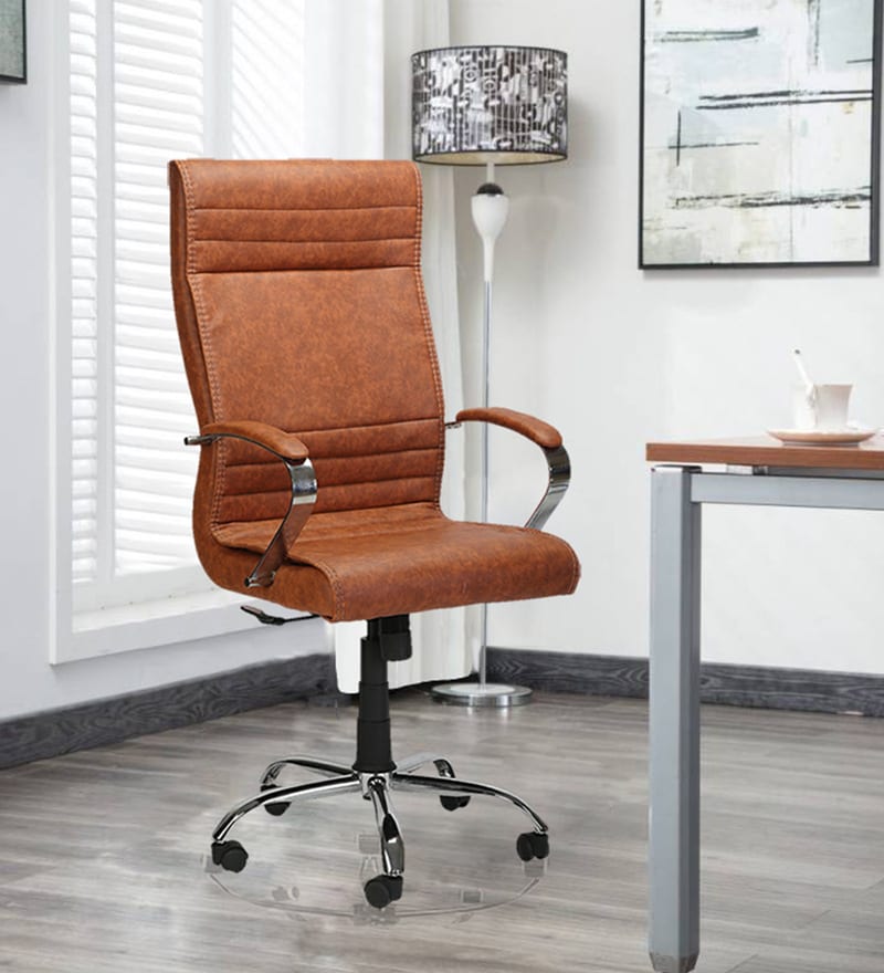 verona brown executive leather office chair