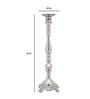 Veda Silver Metal Candle Holder