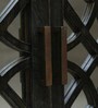 Vedant Solid Wood Cabinet with Fret Work in Black Wash Finish