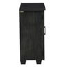 Vedant Solid Wood Cabinet with Fret Work in Black Wash Finish