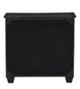 Vedant Solid Wood Cabinet with Fret Work in Black Wash Finish