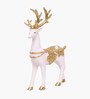 White Deer Marble Leaf Showpiece Set Of 2