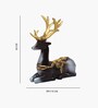 Blue Deer Metallic Showpiece Set Of 2