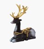 Blue Deer Metallic Showpiece Set Of 2