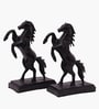 Black Diamond Horse Showpiece Set Of 2