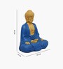 Golden Blue Buddha Idol Dupatta Samadhi 15 In