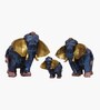 Abstract Elephantphant Family Showpiece Set Of 3