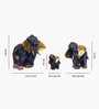 Abstract Elephantphant Family Showpiece Set Of 3