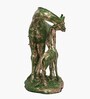Green Giraffe With Baby Showpiece
