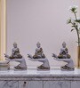 Grey Hand Buddha Idol Grey Set Of 3