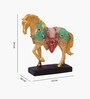 Golden Jewellery Horse Showpiece Set Of 2