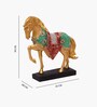 Golden Jewellery Horse Showpiece Set Of 2