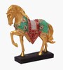 Golden Jewellery Horse Showpiece Set Of 2
