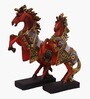 Multicolour Jewellry Horse Showpiece Set Of 2