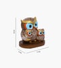 Mud Color Owl Showpiece 3 Peice Set