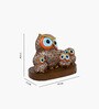 Mud Color Owl Showpiece 4 Peice Set