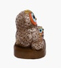 Mud Color Owl Showpiece 4 Peice Set