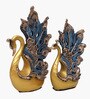 Golden Swan Jewellery Showpiece Set Of 2