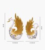 White And Gold Swans Showpiece Set Of 2