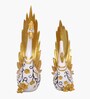 White And Gold Swans Showpiece Set Of 2