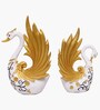 White And Gold Swans Showpiece Set Of 2