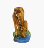 Brown Water Horse With Foal Showpiece