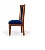 Vedika 6 Seater Dining Set In Provincial Teak Finish With Navy Blue Colour Chair Vedika 6 Seater Dining Set In Provincial Teak Finish With Navy Blue Colour Chair