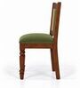 Vedika 6 Seater Dining Set In Provincial Teak Finish With Olive Green Colour Chair Vedika 6 Seater Dining Set In Provincial Teak Finish With Olive Green Colour Chair