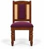 Vedika 6 Seater Dining Set In Provincial Teak Finish With Plum Colour Chair Vedika 6 Seater Dining Set In Provincial Teak Finish With Plum Colour Chair