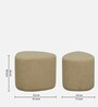 Veeda Boucle Fabric Bench and Stool Set In Camel Colour Veeda Boucle Fabric Bench and Stool Set In Camel Colour