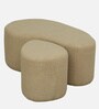 Veeda Boucle Fabric Bench and Stool Set In Camel Colour Veeda Boucle Fabric Bench and Stool Set In Camel Colour