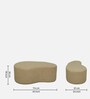 Veeda Boucle Fabric Bench and Stool Set In Camel Colour Veeda Boucle Fabric Bench and Stool Set In Camel Colour