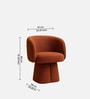 Veelric Sculpted Lounge Chair In Burnt Orange Colour