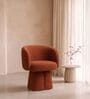 Veelric Sculpted Lounge Chair In Burnt Orange Colour