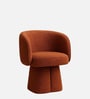 Veelric Sculpted Lounge Chair In Burnt Orange Colour