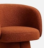 Veelric Sculpted Lounge Chair In Burnt Orange Colour