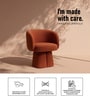Veelric Sculpted Lounge Chair In Burnt Orange Colour
