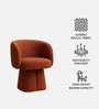 Veelric Sculpted Lounge Chair In Burnt Orange Colour