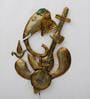 Veena Ganesh Ji Multicolour Metal Wall Art