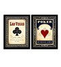 Vegas Casino/Bar Black Plastic Framed Art Print