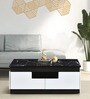 Vegas Coffee Table In Black & White Finish With Storage