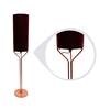 Veins Purple Velvet Shade Torchiere Floor Lamp With Metal Base