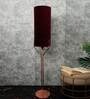 Veins Purple Velvet Shade Torchiere Floor Lamp With Metal Base
