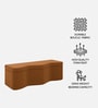 Velmora Wave Storage Bench In Caramel Brown Colour